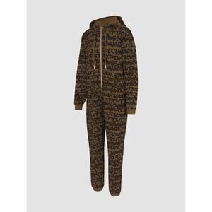 Forever Savage Hooded Onesie Zip Up Jumpsuit Unisex Adult Size 1X Green & Black